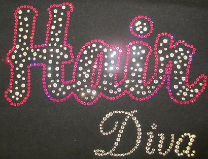 Hair Diva Rhinestone and Sequin Transfer Combo - Lime